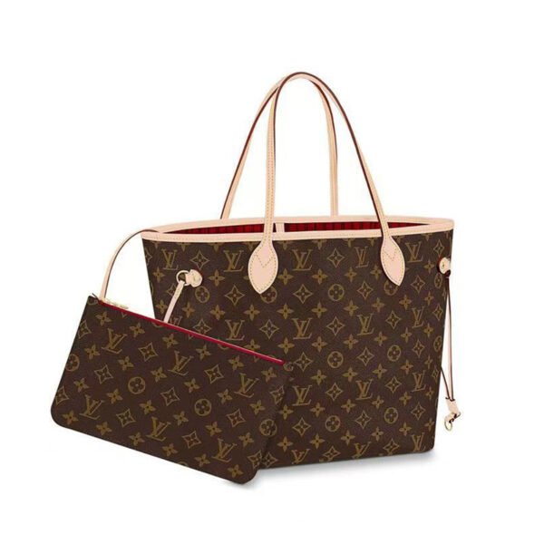 LV-003-03-Neverfull PM-Small-Brown-Red Inside29X21X12cm Louis Vuitton bags Small LV Neverfull PM
