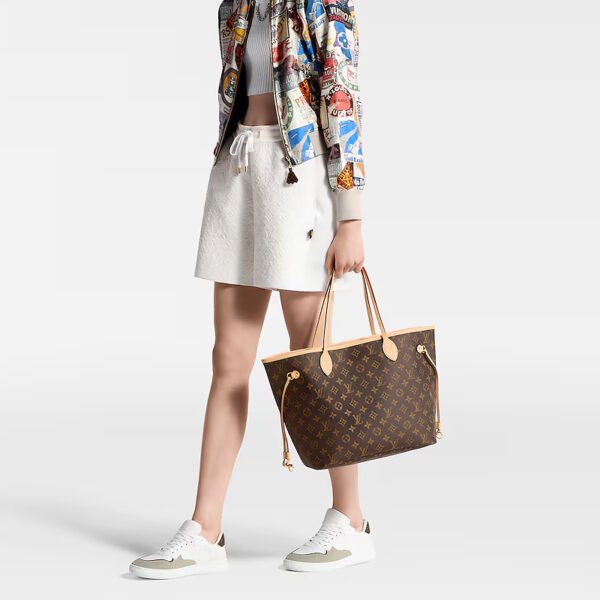 LV-004-02-Neverfull PM-Small-Brown-Cream Color Inside29X21X12cm Louis Vuitton bags Small LV Neverfull PM