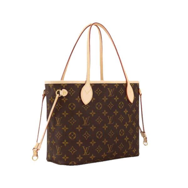 LV-004-03-Neverfull PM-Small-Brown-Cream Color Inside29X21X12cm Louis Vuitton bags Small LV Neverfull PM