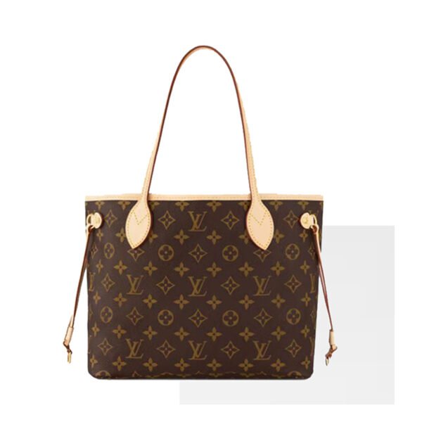 LV-004-04-Neverfull PM-Small-Brown-Cream Color Inside29X21X12cm Louis Vuitton bags Small LV Neverfull PM