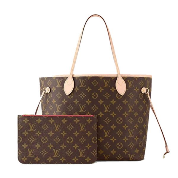LV-007-01-Neverfull MM-Medium-Brown-Red Inside31X28X14cm Louis Vuitton bags Medium LV Neverfull MM