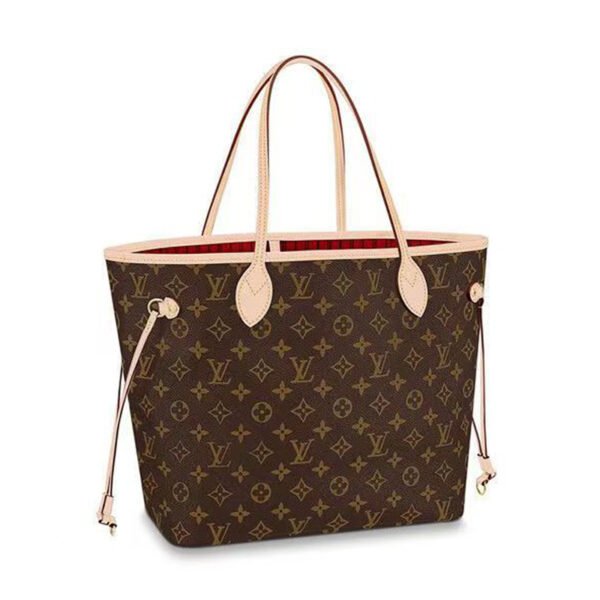 LV-007-04-Neverfull MM-Medium-Brown-Red Inside31X28X14cm Louis Vuitton bags Medium LV Neverfull MM