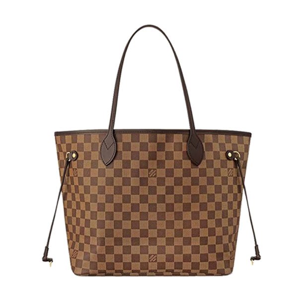 LV-009-01-Neverfull MM-Medium-Brown-Chessboard Pattern31X28X14cm Louis Vuitton bags Medium LV Neverfull MM