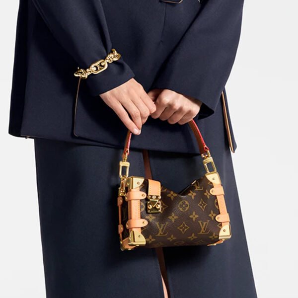 LV-001-02-Side Trunk PM-Brown19X12.5x7.5cm Louis Vuitton bags Small LV Side Trunk PM