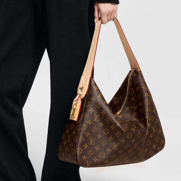 LV-002-02-Slouchy MM-Medium-Brown40X29X11cm Louis Vuitton bags Medium LV Slouchy MM