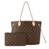 LV-008-01-Neverfull MM-Medium-Brown-Cream Color Inside31X28X14cm Louis Vuitton bags Medium LV Neverfull MM